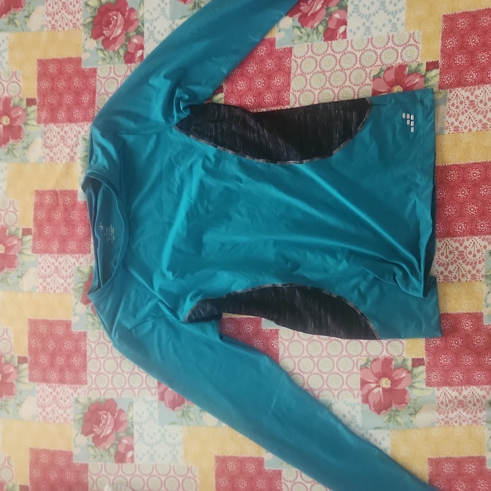 Aqua blue spandex undershirt